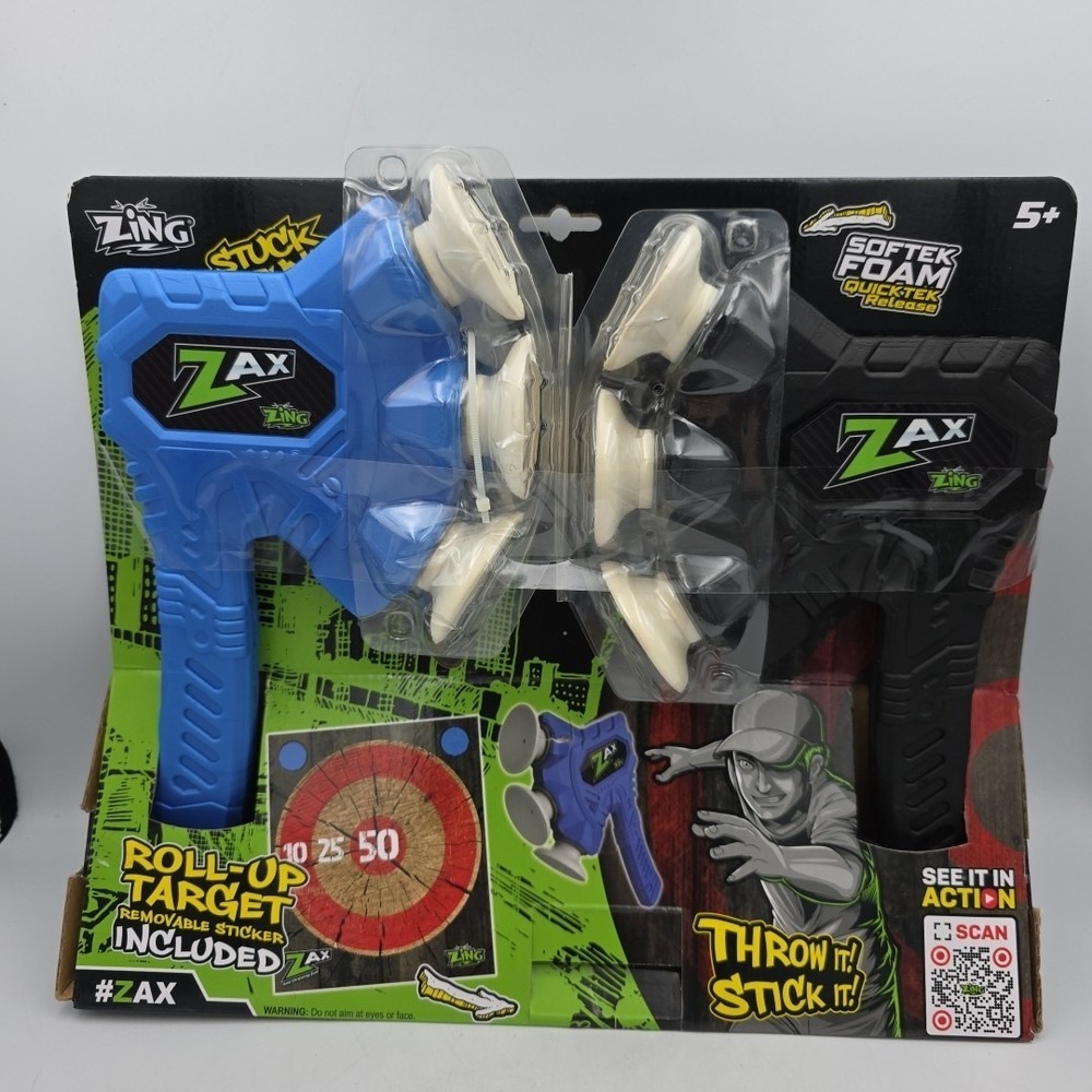 Box of 2 - Zing Zax Throwing Axes – Sticks to Walls, Doors and Ceilings